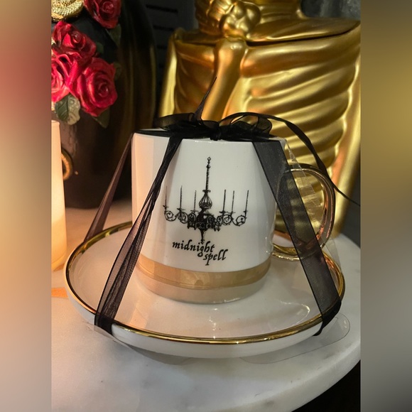 ELEGANCE Midnight Spell Chandelier Cup And Saucer Set 🖤🖤🖤 - Picture 2 of 7